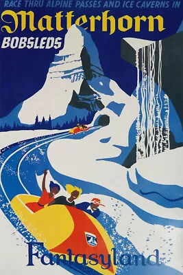 Matterhorn Fantasyland Vintage Travel Wall Art Home Decor - POSTER 20x30 • $23.99