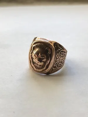 Men Ring Lion  Soviet USSR  Cooper  Vintage Ring  Retro Ring • $45.99