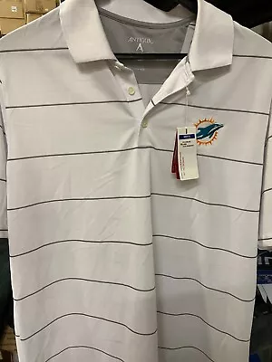 Miami Dolphins NFL Antigua 3 Button Polo Shirt Men's XL • $25.98