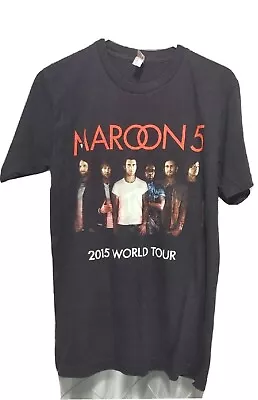 Maroon 5 2015 World Tour Concert T-shirt * Black * M * Rock & Roll Music Band • $11.95