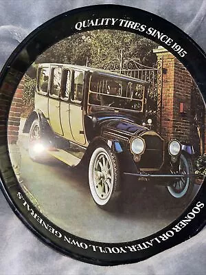 Vintage Promo 12in General Tires Serving Tray 1917 Packard 12 Cylinder Imperial • $18