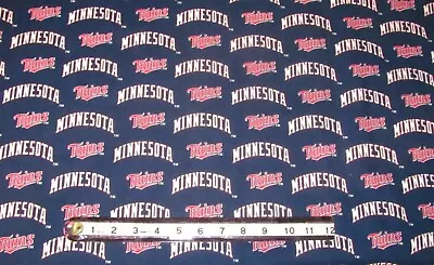 16.5  X 58  Minnesota Twins Baseball Sports Major League Team On Cotton Fabric • $5.49