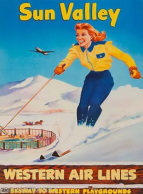 Sun Valley Idaho United States America Vintage Travel Advertisement Poster 5 • $10.49