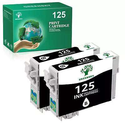 2Pack T125 Black Ink Cartridge For Epson Stylus NX125 NX127 WorkForce 320 520 • $8.98