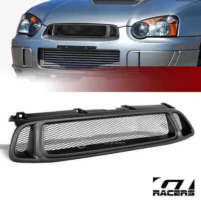 Matte Blk For 2004-2005 Impreza Wrx Sti Aluminum Mesh Front Bumper Grill Grille • $42