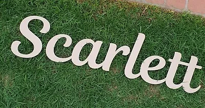 Personalised Custom MDF Wooden Name Plaque Sign Baby Choose Your Font • $14.99