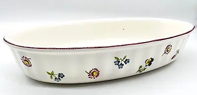 VILLEROY & BOCH PETITE FLEUR 11 3/4in OVAL BAKER BAKING DISH EXCELLENT COND • $24.99