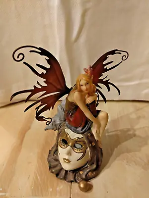 Figurine Gorgeous Fairy Collection Sitting On Mask Statue Shelf Desk Decoration • $21.18