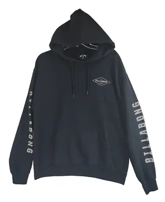 Billabong Surf Sweatshirt Hoodie L/S Sleeve Spell Out Distressed Medium #691 • $39.95