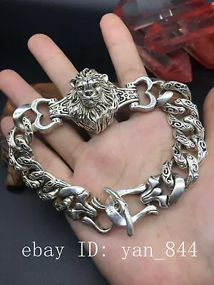 Asian Chinese Old Miao Silver Hand Cast Statue Bracelet Jewel Cool Gift • $22.99