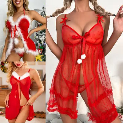 $12.89 • Buy Lingerie For Women Front Closure Babydoll Lace Chemise Sleepwear Valentine Gift