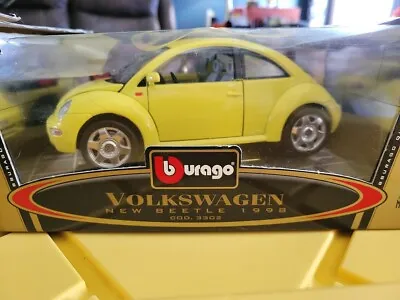 $15 • Buy Vintage Bburago 1998 VW Beetle 1:18 Scale New Beetle Made In 1999