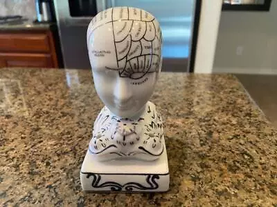 PHRENOLOGY HEAD Model Ceramic Ink Well Vintage  FREE SHIPPING • $48