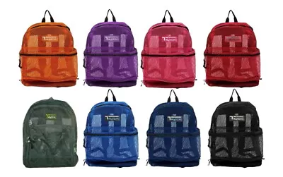  Track  17-inch See Through Mesh Backpack/Book Bag/School/Hike/Travel Backpack • $19.96