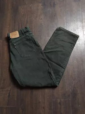 VTG 90s Levi’s 555 Jeans Mens 36 X 32 Relaxed Fit Straight Leg Green Made In USA • $30