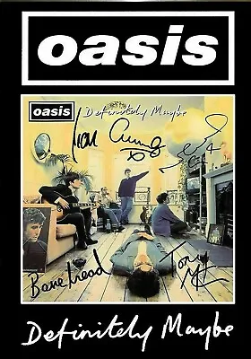 OASIS DEFINITELY MAYBE MUSIC ALBUM COVER Canvas 24X18 Inches Wall Art UK SELLER • £21
