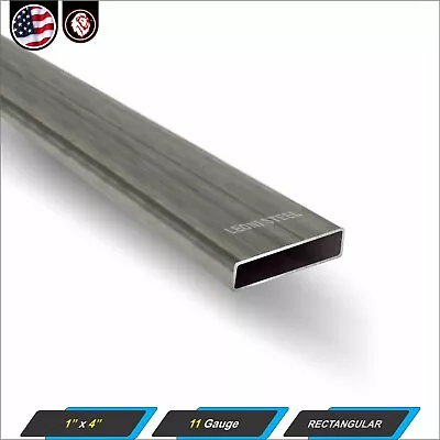 1  X 4  Rectangular Metal Tube - Mild Steel - 11 Gauge - ERW - 12  Long (1-ft) • $19.75