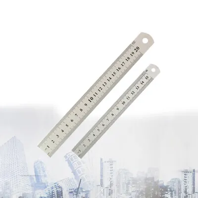  2 Pcs Double Scale Measure Technical Drawing Ruler Metric System • £4.49