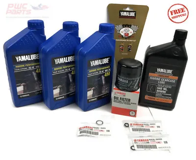 YAMAHA OEM F30-70 Outboard Oil Change Kit W/ Gear Lube 10W30 4M LUB-MRNSM-KT-10 • $68.95