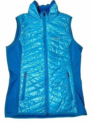 Marmot Womens Size Small Variant Hybrid Polartec Full Zip Puffer Vest Blue • $24.99