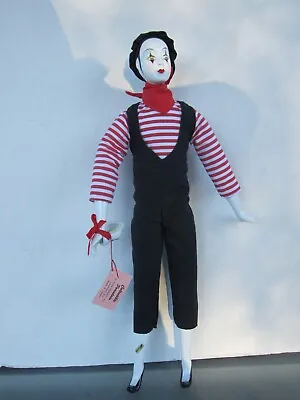 Show Stoppers French Parisian Cabaret Pierrot Clown Mime Porcelain Bisque  Doll • $25