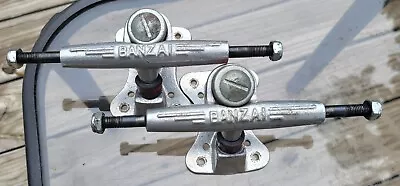 Vintage Skateboard Trucks BANZAI  7  Axles. 1970's Great Condition Hobie G&S • $51