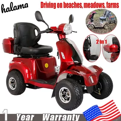 Grassland Golf Mobility Scooter Four Wheel Travel 1000W 60V20AH For Adult Senior • $3399