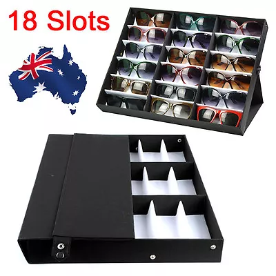 $37.88 • Buy 18 Slots Sunglasses Display Counter Stand Storage Rack Cabinet Organizer Tray