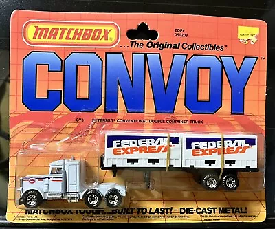 🔥 1983 Matchbox Convoy Cy13 Peterbilt Double Container Federal Express Truck • $30