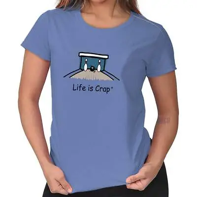 Life Is Crap Bowling Bowler Split Funny Gift Graphic T Shirts For Women T-Shirts • £19.27