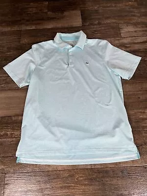 Vineyard Vines Polo Shirt Mens Large Blue Short Sleeve Performance Casual • $24.99