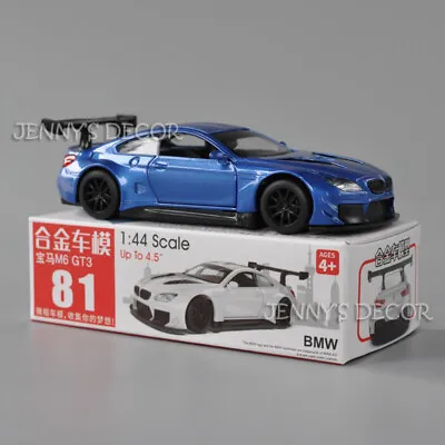 1:44 Diecast Car Model Toy BMW M6 GT3 Pull Back Miniature Replica Collection • $5.90