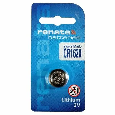 Renata Watch Batteries CR 1620 Battery - Swiss Made  Longest Expiry  Lithium Ion • £2.20