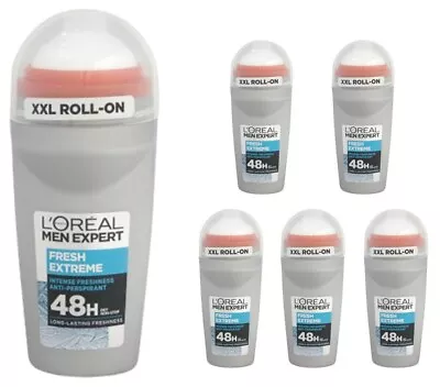 L'oreal Men Expert Fresh Extreme Roll-on Anti-perspirant Deodorant 50ml 6 Pack • £17.90