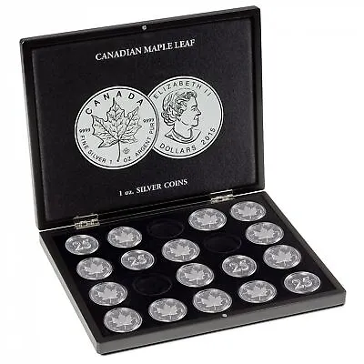 Presentation Case For 20 Silver Maple Leaf Coins (1 Oz.) In Capsules Black • £49.95