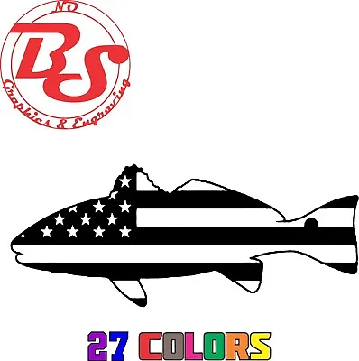 6  Redfish Drum Sport Fishing Vinyl Decal Lake River Ocean Salt Water Fish NoBS • $3.44