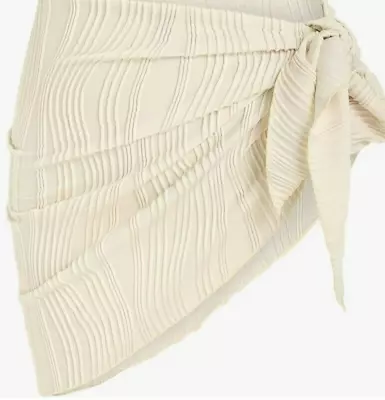 Womens Zaful Sarong Swimsuit Coverup Beach Wrap Bikini Wrap NWT Ivory Color • £13.61