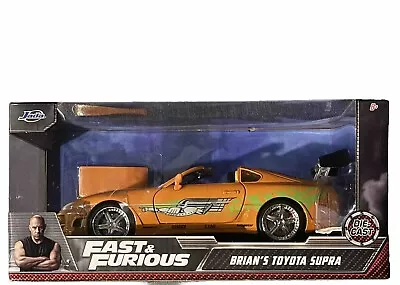 Jada Toys - Fast And Furious Brian's Car Toyota Supra 1995 Scale 1:24 - Orange • $29.99