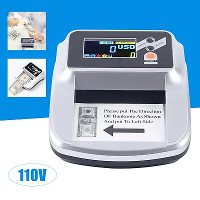 Money Bill Counter Machine Cash Counting Counterfeit Detector US Dollar 2 In 1?? • $63.65