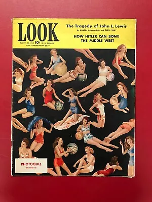 Vintage Look Magazine August 24 1943 - The Tragedy Of John L. Lewis • $20