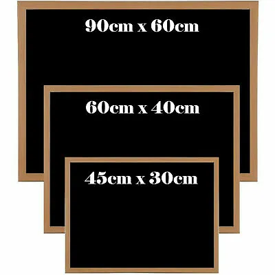 £13.95 • Buy Premium Blackboard Magnetic Wooden Framed Office Notice Menu Chalk Board