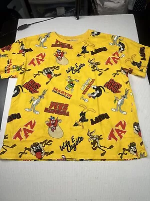 Looney Tunes T Shirt Men's XL All Over Print Taz Bugs Warner Bros • $19.54