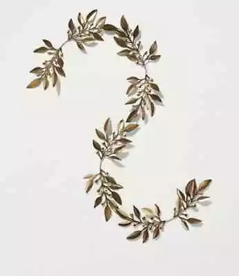 Hearth & Hand Magnolia 5 Ft Decorative Brass Metal Leaf & Berry Garland • $34.99