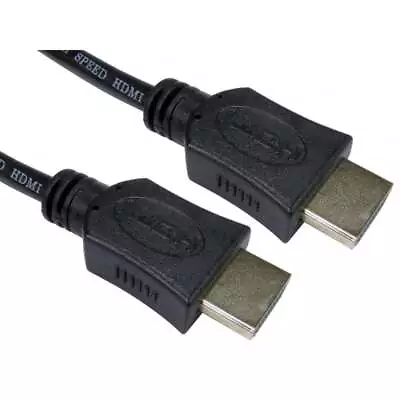 3m Long HDMI Cable High Speed With Ethernet V2.0 FULL HD 4K 3D ARC GOLD BLACK • £3.99