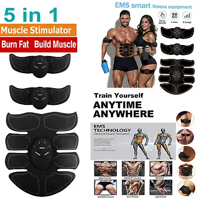 EMS Muscle Stimulator Waist Belt ABS Abdominal Trainer Toner Machine Fitness • £8.99