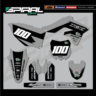 Custom MX Graphics Kit Kawasaki KXF 250 450 Racer Grey 2015 2016 2017 • $159.99