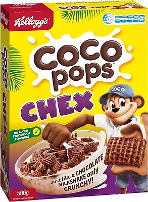 Kellogg's Coco Pops Chex Chocolatey Breakfast Cereal 500g • $10