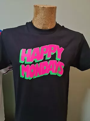 £12.99 • Buy Happy Mondays T Shirt Band 1990 Style Tee Retro 90s Madchester Shaun Ryder Bez
