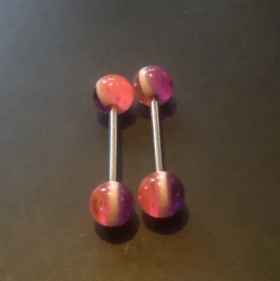 £2.50 • Buy 2X Tongue Bar Nipple Bar Straight Barbell Body Piercing Jewellery Surgical Steel