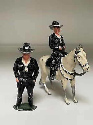 Timpo Hopalong Cassidy Riding And Standing Topper The Horse Lead Figures 1950’s • £35